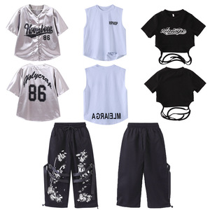 Set di Abbigliamento per Bambini Stile Street Dance, Giacca da Baseball alla Moda, <span class=keywords><strong>Costume</strong></span> per Esibizioni Hip Hop e Street Jazz per Ragazzi e Ragazze - Product Image 5
