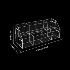 Venta al por mayor acrílico transparente en forma <span class=keywords><strong>de</strong></span> rectángulo creativo Betta Fish Tank Display Rack Multi-Grid Escritorio <span class=keywords><strong>de</strong></span> oficina Mini accesorio - Product Image 6