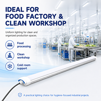 Lumière LED Tri-Proof pour Usine Alimentaire, IP65, Anti-UV, Diffuseur PC, Lumière Linéaire pour Atelier Propre