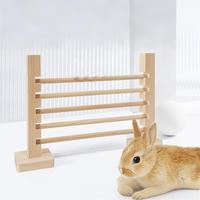 Ensemble d'équipement d'agilité de lapin à hauteur réglable Entraînement écologique obstacles de saut pour petits animaux Obstacle en bois de dessin animé