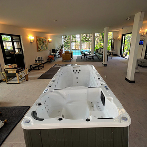 Spa Extérieur Autoportant en Acrylique Hors-Sol, Baignoire Isolée et Bain à Remous pour <span class=keywords><strong>Piscine</strong></span>, <span class=keywords><strong>Style</strong></span> Moderne - Product Image 1
