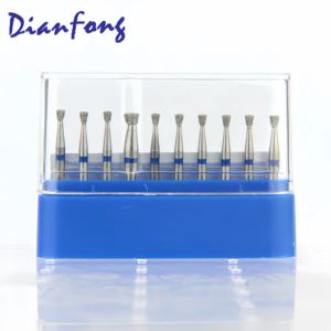 Frese Diamantate ad Alta Velocità per Clinica Dentale, Gambo FG, per Intaglio Fissure, Finitura, Cono Invertito - Product Image 4