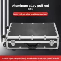 Maleta Multifuncional Rectangular de Aleación de Aluminio, Modelo Trolley, Caja de Herramientas con Forro de Esponja Resistente a Impactos y Caídas