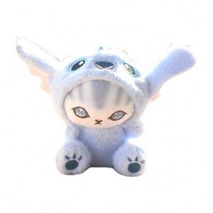 Venta al por mayor llaveros de felpa de marca para niñas llavero con logotipo personalizado tarjetero a granel con diseño de impresión de pata de oso - Product Image 1