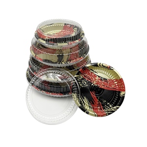 Einweg-PET-Kunststoffschale Salat-/Snackbehälter Takeaway Sushi Keks Zucker Nudel Servierteller Maßgefertigte Japanische Runde Schale - Product Image 1