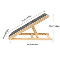 Rampe pour chien en bois réglable avec conception d'escalier-Rampe pliable portable pour animaux de compagnie pour une utilisation en intérieur, chats et petits chiens