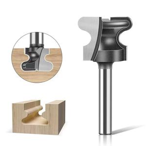 Outils de coupe du bois Profil <span class=keywords><strong>Demi</strong></span>-<span class=keywords><strong>Rond</strong></span> Bit Cabinet Double Courbe Doigt Routeur Bit pour Tiroir Poignée - Product Image 3