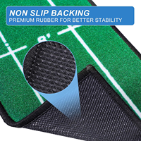 Tapis de putting de golf en polyester antidérapant, intérieur/extérieur, pratique professionnel, tapis vert, marqueur de distance, tapis de golf