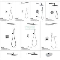 Sistema de Ducha Oculto de Acero Inoxidable, Panel Oculto, Ducha de Lluvia Termostática, Monomando, Cabezal de Ducha Cuadrado, Núcleo de Válvula de Cerámica
