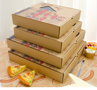 Boîte à pizza à trois étages avec tiroir coulissant et trous de ventilation pour l'emballage de plusieurs aliments à emporter