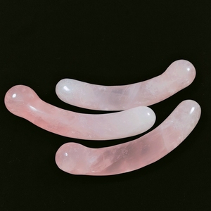 Yüksek kalite doğal gül kuvars şifa masaj değnekleri kristal yapay penis kadınlar için - Product Image 3
