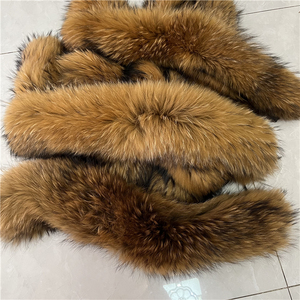 Collo di vera pelliccia di volpe capelli procione - Product Image 1