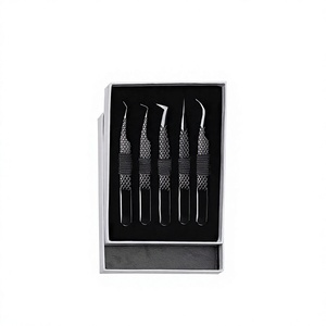 Pince à épiler pour cils en acier inoxydable à pointe fine DANTRIC IMPLANTS, durable, style moderne et tendance pour une épilation précise - Product Image 3