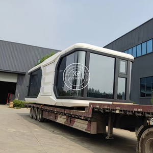 Villa mobile préfabriquée en verre modulaire 2025, maison préfabriquée, prix d'usine, capsule spatiale miniature pour thème spatial en plein air - Product Image 2