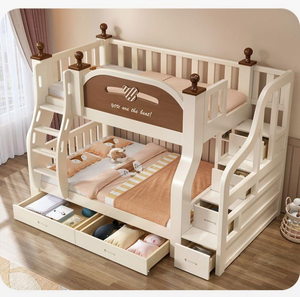 Nuovo Stile Letto <span class=keywords><strong>a</strong></span> Castello <span class=keywords><strong>per</strong></span> Bambini con <span class=keywords><strong>Scala</strong></span> e Vano Contenitore, Mobili in Legno Massello <span class=keywords><strong>per</strong></span> <span class=keywords><strong>Cameretta</strong></span>, Vendita all'Ingrosso - Product Image 6