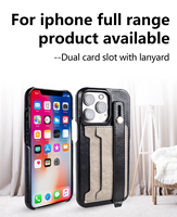 Nouvel étui en cuir de mode pour iPhone 15 Pro max fente pour carte étui en cuir véritable pour étui de téléphone