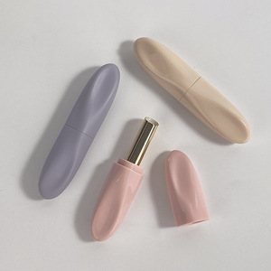 Tubo de Lápiz Labial Irregular de Plástico de 3g, Apertura Inclinada, Envase de Bálsamo Labial con Forma Única, Cierre Giratorio a Presión, Tubo de Cera, Serigrafía - Product Image 2