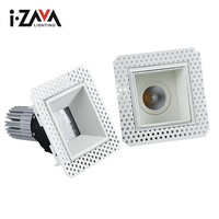 L'épi en aluminium d'intérieur de logement de lumen élevé IP20 12W 14W COB a enfoncé la lumière menée de tache