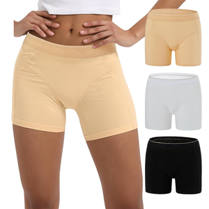 Pantalon triangle personnalisé Short en coton pour garçons Sous-vêtements pour femmes Sous-vêtements pour femmes Pantalon d'angle plat cousu de 4 pouces pour femmes Confortable + - Product Image 3