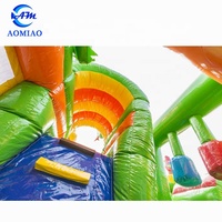 Château gonflable et trampoline en PVC durable avec animaux sauteurs, installation facile, marque AM, modèle BO-1720, utilisation intérieure/extérieure