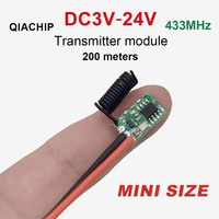 Module émetteur sans fil RF 433 MHz Mini DC 12V 3V 5V 24V Code d'apprentissage 433,92 MHz 1 sortie CH pour télécommandes Codage 1527