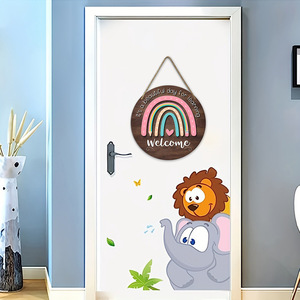 Letreros de madera para puertas con motivos transfronterizos, adornos colgantes de madera para la temporada de regreso a clases, decoraciones de estilo rústico americano para el aula. - Product Image 1