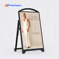 Écran d'affichage publicitaire numérique LED portable pliable pour l'extérieur, indice de protection IP65, garantie de 5 ans pour les ascenseurs et les magasins de détail