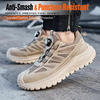 Chaussures de sécurité à embout d'acier, antidérapantes, résistantes aux perforations, bottes de travail industrielles en cuir