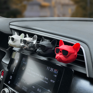 2021 bouledogue longue durée désodorisant voiture Auto évents parfum parfum boîte-cadeau automatique voiture désodorisant