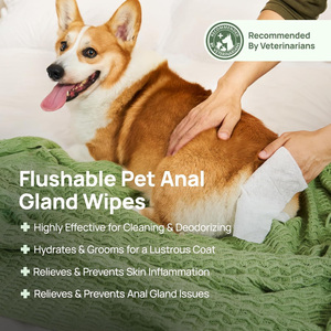 Lingettes pour animaux de compagnie pour chiens et chats, nettoyantes, désodorisantes et apaisantes, pour les allergies, les infections, les glandes anales, avec de l'huile de coco - Product Image 3