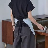 Tablier sans manches mi-long avec impression de logo personnalisée, réutilisable, respirant, pour hôtellerie et tenue de travail