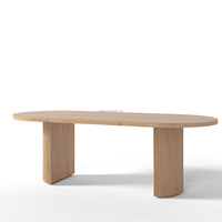 Ensemble de table à manger de luxe FERLY, nouveau design, meubles de salle à manger, ensemble de table à manger pour 8 personnes, ensemble de table à manger en bois
