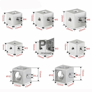 M3 M4 M5 M6 M8 M10 nhôm sáu mặt cố định khối kết nối hạt Acrylic khối khung thành phần điện khối vuông hạt - Product Image 2
