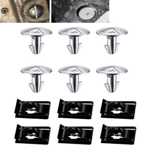 <b>Engine</b> <b>Hood</b> Lower Pin Bolt Kit For Honda Crv Civic Steel Black 14pcs - Product Image 5