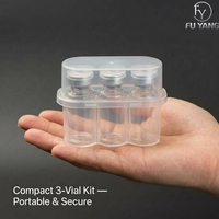 Boîte de rangement rectangulaire en plastique PP écologique de 3 ml à 3 compartiments de 5 mm pour échantillons de diagnostic de laboratoire, impression personnalisable, OEM, haute qualité