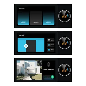 6-inch HD LCD multi touch screen smart central control switch panel zigbee ble gateway function Tuya smart home control center