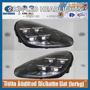 Meilleur prix 2015-2024 Phares LED style PDLS pour Porsche Cayenne 958, phares de voiture améliorés 958.2 92A, état neuf, 12V - Product Image 2