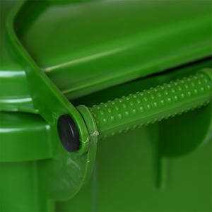 Manufacturer sells <b>plastic</b> trash cans, outdoor sanitation trash cans, thickened 260L <b>plastic</b> sanitation trash cans with <b>wheels</b>. - Product Image 1