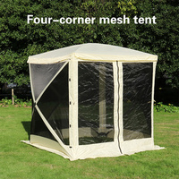 Tente de camping en maille à quatre coins personnalisée en usine, installation rapide, anti-moustiques, imperméable, coupe-vent, style yourte, sans assemblage
