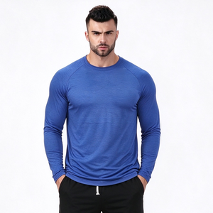 Nouveau design du fabricant : Pull tricoté à manches longues col rond pour homme – Haut de sport d'automne – T-shirt à manches longues pour homme - Product Image 3