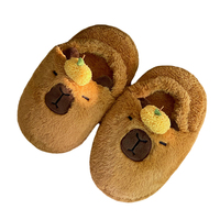 Chaussons capybara en peluche Vente en gros Chaussures d'intérieur d'hiver en peluche Chaussons capybara Chaussons capybara en peluche personnalisés