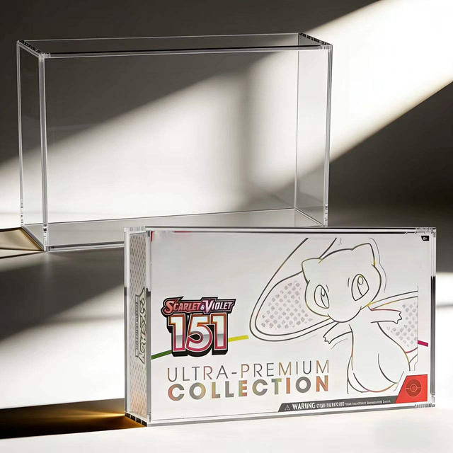 Acrylic  151 UPC Display Case Clear Protector Box with UV Protection Magnetic Lid