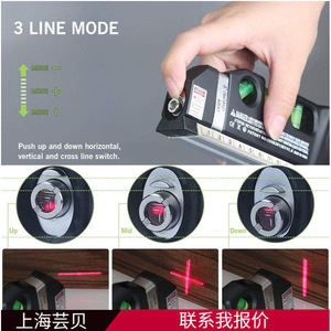 Ruban à mesurer Fixit Laser Levelpro 3 de 8 pieds avec interrupteur rétractable et niveau à bulle - Product Image 3