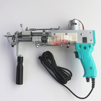 Pistolet de tuftage manuel électrique Qtools Cpointbox Duo deux-en-un pour tapis et moquettes, machine à tuftage à boucles, vert avec composant moteur central