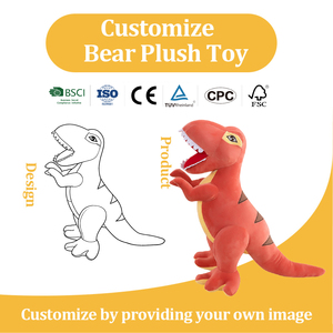Juguetes de Peluche de Dinosaurio Personalizados al por Mayor de Fábrica, Cojines Grandes, Muñecos de Peluche, Regalo de Cumpleaños para Niños - Product Image 1