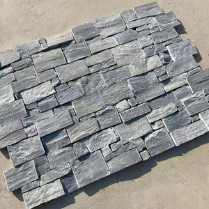 Panneaux <span class=keywords><strong>de</strong></span> parement mural en <span class=keywords><strong>pierre</strong></span> naturelle empilée – Décoration murale extérieure pour foyer et fond TV <span class=keywords><strong>de</strong></span> villa moderne, finition brossée, garantie 5 ans - Product Image 5