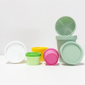 Luxury Pink Green Black Travel <b>Plastic</b> <b>Jar</b> 100g Sugar Lip Scrub Container Free Sample Pp Cosmetic <b>Jar</b> for Cream Body Scrub - Product Image 2