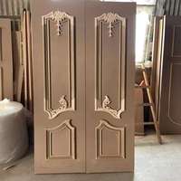 Puerta de Madera Sólida Estilo Rústico Clásico con Aislamiento Acústico y Acabado en Laca Blanca para Dormitorio, Apartamento, Pasillo, Bodega