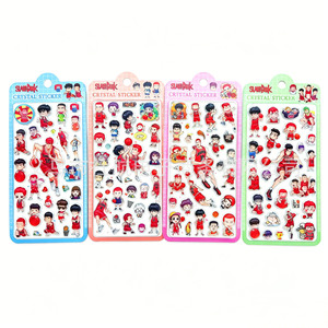 Sticker trang trí sổ tay phong cách <span class=keywords><strong>Anime</strong></span> Slam Dunk Nhật Bản, chất liệu PVC 3D trong suốt, nổi bật, dễ thương, sáng tạo, hình thú cưng - Product Image 1