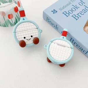 Custodia per auricolari 3D a forma di racchetta da tennis in silicone per <span class=keywords><strong>Apple</strong></span> Airpods 4 Pro 2 3, cover in gomma anti-caduta a forma di bambola/cartone animato - Product Image 4